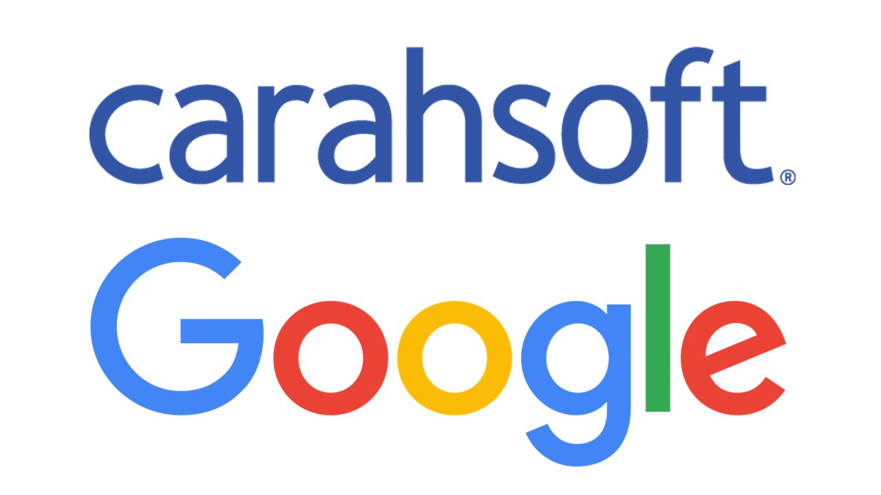 Carahsoft logo, google logo